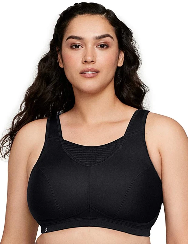 Image of Glamorise Glamorise 1067 Sport Bra Black - Glamorise - Size: 46E Black Female 46E AD26140