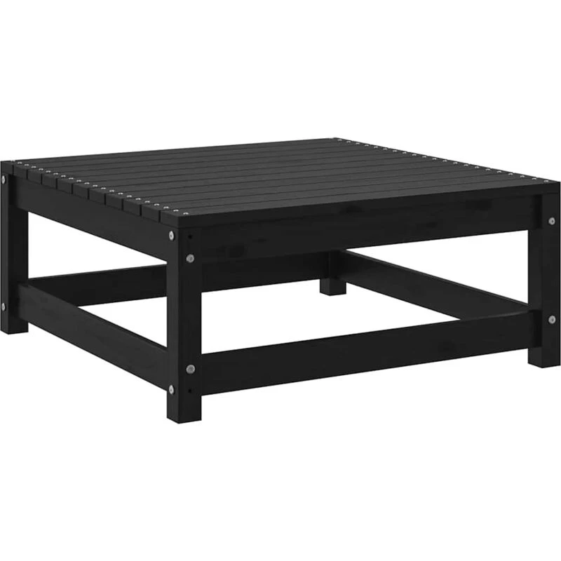 Image of VIDAXL Garden Footstool 70x70x30cm Black Solid Wood Pine Vidaxl 8720286354926