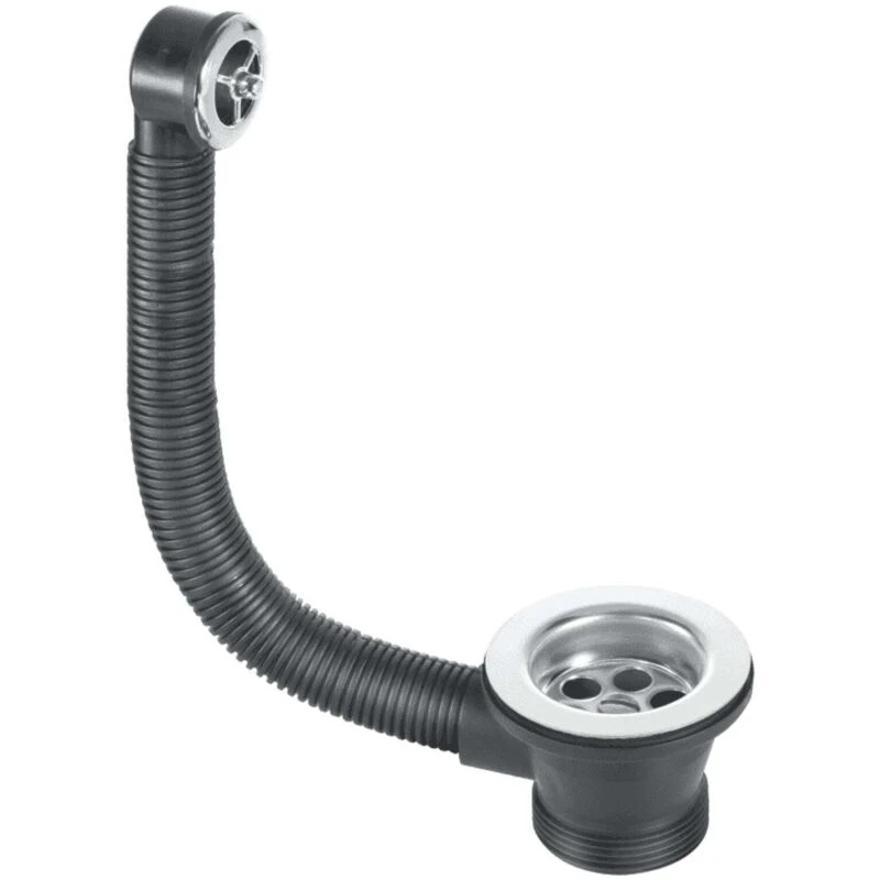 Image of McAlpine 1.5" Combined Sink Waste and Overflow - 70mm Flange FSW2PR-70 Silver