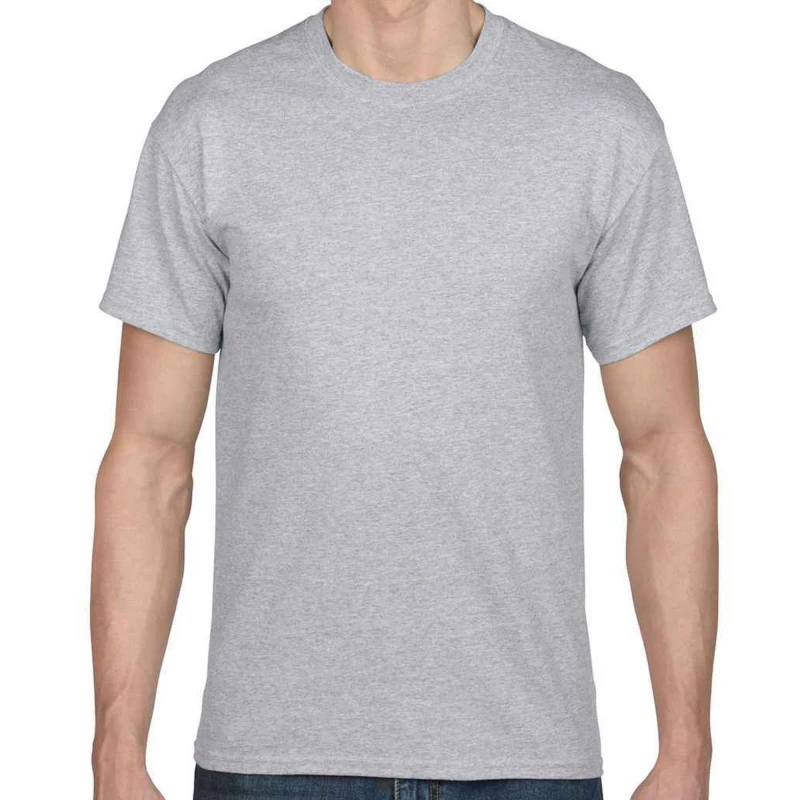 Image of Gildan Mens Plain DryBlend T-Shirt in Grey Size: Small Grey Male S
