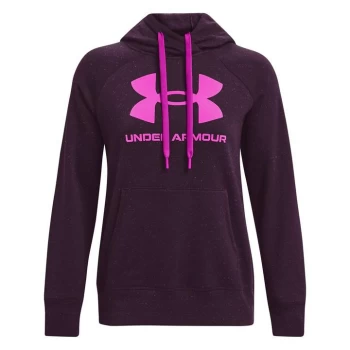 Image of Under Armour Rival Logo Hoodie Womens - Purple
