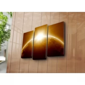 Image of 3PATK-60 Multicolor Decorative Canvas Painting (3 Pieces)