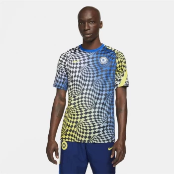 Image of Nike Chelsea Pre Match Shirt 2021 2022 Mens - Blue