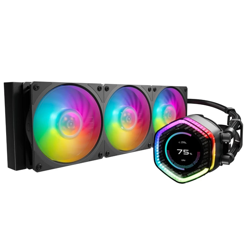 Image of Cooler Master MasterLiquid 360mm Ion Dual Chamber LCD AIO ARGB Liquid Cooler - MLY-D36M-A24PZ-R1
