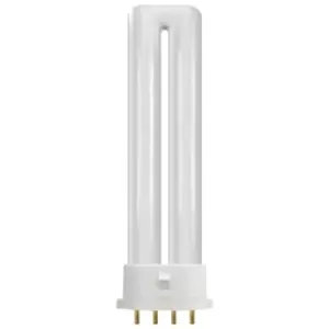 Image of Crompton Lamps CFL PLS-E 7W 4-Pin Dimmable Single Turn Cool White Frosted SE-Type