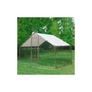 Image of Chicken Run Cage 3X2X2M CRC01 Metal Hammered Silver