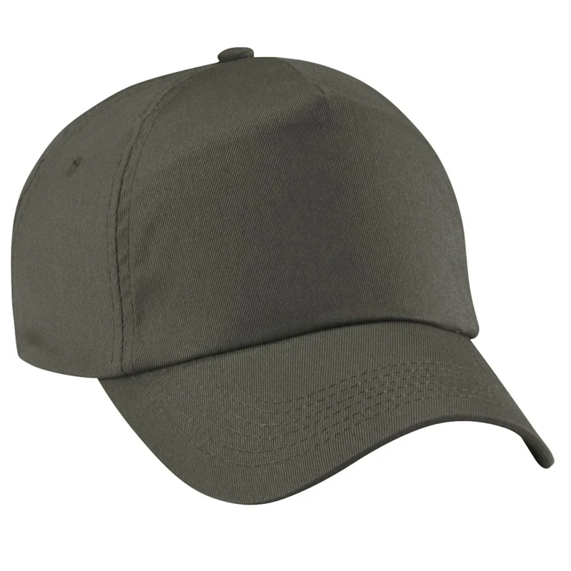 Image of Beechfield Beechfield Men Plain Original 5 Panel Baseball Cap Pack of 2 in Olive Olive One Size Male 5059269086862