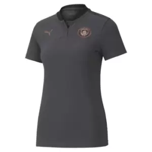 Image of Puma Manchester City FC Casual Polo Shirt Womens - Black
