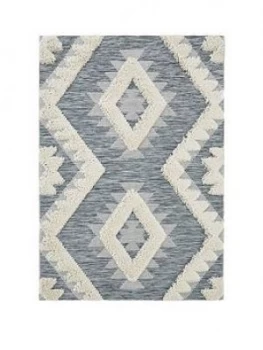 Image of Folk Geo Tufted Flatweave Rug