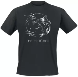 Image of The Witcher Silver Logo T-Shirt black