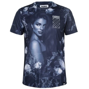 Image of Fabric Sublimination T Shirt Mens - Black