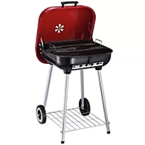 Image of Outsunny BBQ Grill 01-0569 Iron, Porcelain Black