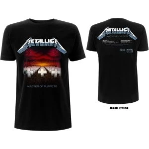 Image of Metallica - Master of Puppets Tracks Unisex Medium T-Shirt - Black