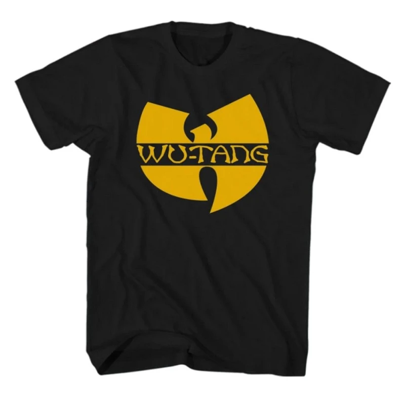 Image of Wu-Tang Clan Logo Cotton T-Shirt in Black Size: 11-12 Years Black Unisex 11-12 Years