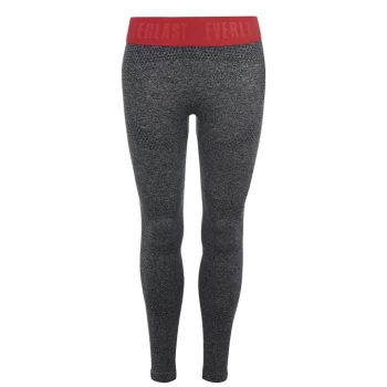 Image of Everlast Seamless Taped Leggings - Charc Marl/Red