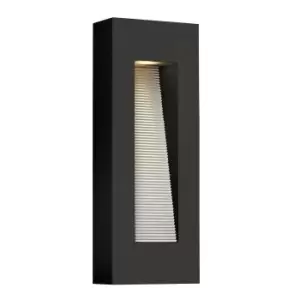 Image of Outdoor IP44 Twin Wall Light Sconce Satin Black LED 7W Bulb Outside External
