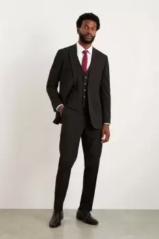 Image of Plus Tailored Fit Black Essential Suit Trousers