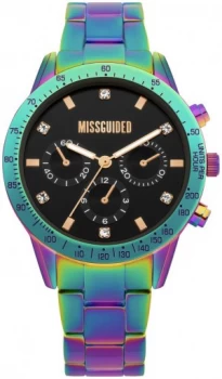 Image of Missguided Iridescent Multicoloured Bracelet Watch