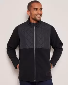 Image of Cotton Traders Mens Signature Bonded Fleece Jacket in Black
