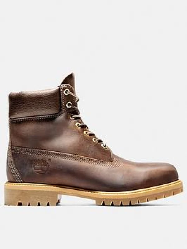 Image of Timberland Premium 6" WP Leather Mens Ankle Boots - Brown - Size:UK 8