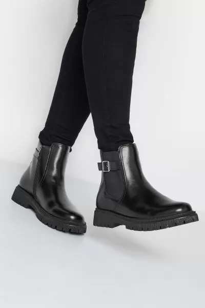 Image of Wide & Extra Wide Fit Chunky Buckle Ankle Boots