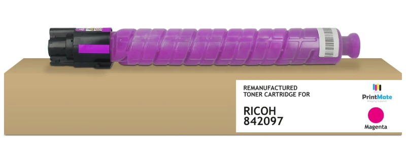 Image of PrintMate RICOH 842097. remanufactured toner. Magenta 6000p