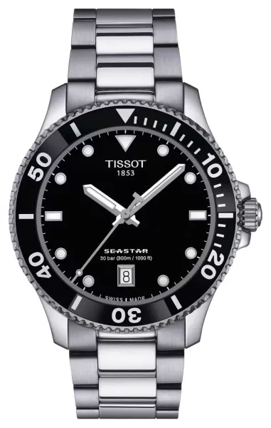 Image of Tissot T1204101105100 Seastar 1000 40mm Black Dial Watch