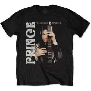 Image of Prince - Welcome 2 America Unisex XX-Large T-Shirt - Black