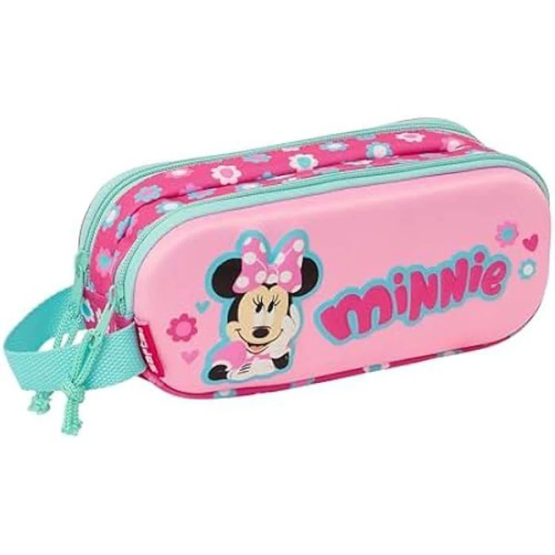 Image of Sublime Market Connect Safta Minnie Mouse 3D Double Pencil Case, Children's Pencil Case, Ideal for School-Age Children, Comfortable and Versatile,