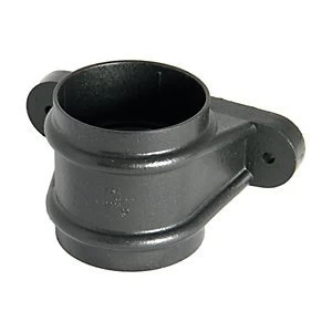 Image of FloPlast RS2CI Cast Iron Style Round Down Pipe Socket - Black 68mm