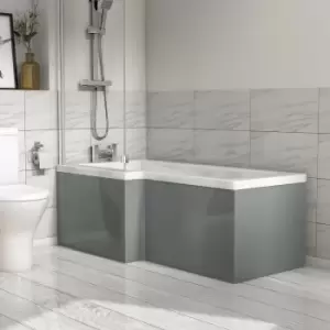 Image of Light Grey L Shape Front Bath Panel - Pendle