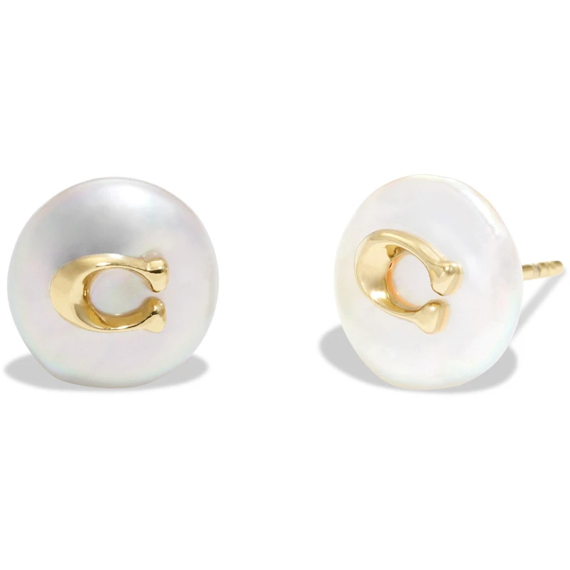 Image of COACH Coach Clogostud - Gold Gold One Size