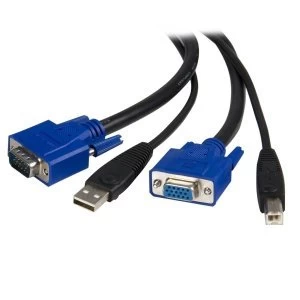 Image of 15 ft 2 in 1 Universal USB KVM Cable