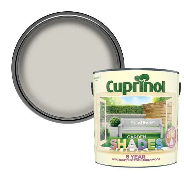 Image of Cuprinol Garden Shades Paint Malted Barley - 2.5L Grey