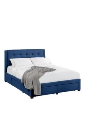 Image of Julian Bowen Fullerton Fabric 4 Drawer Storage King Size Bed