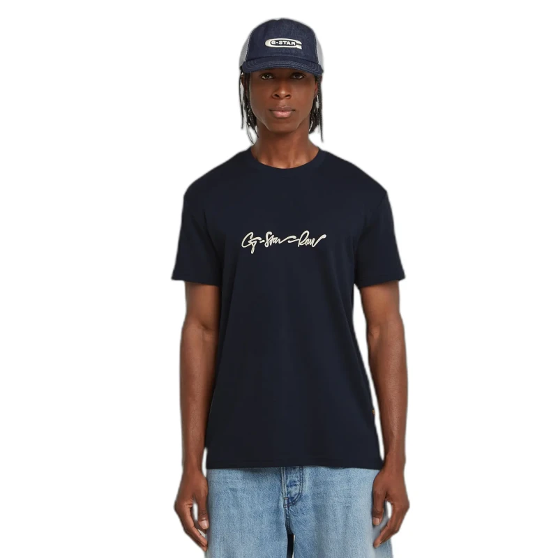 Image of G-Star T-Shirt G-Star G-script Bleu Unisex M