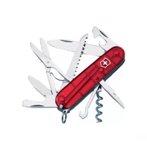 Image of Victorinox 13713TB1 Huntsman Swiss Army Knife Translucent Red Blis...