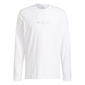 Image of adidas Long Sleeve Graphic T-Shirt Mens - White