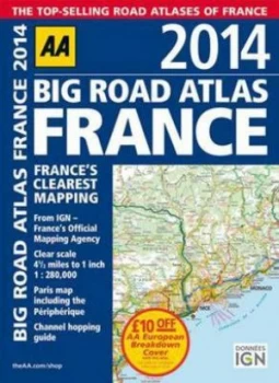 Image of Aa 2014 Big Road Atlas France Paperback