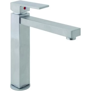Image of Wickes Clear Mono Mixer Kitchen Sink Tap Satin Finish
