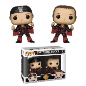 Image of New Japan Pro-Wrestling Bullet Club Young Bucks Pop! Vinyl Figure 2-Pack