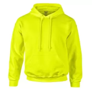 Image of Gildan Heavyweight DryBlend Adult Unisex Hooded Sweatshirt Top / Hoodie (13 Colours) (XL) (New Safety Green)