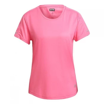 Image of adidas Run It T-Shirt Womens - Semi Solar Pink