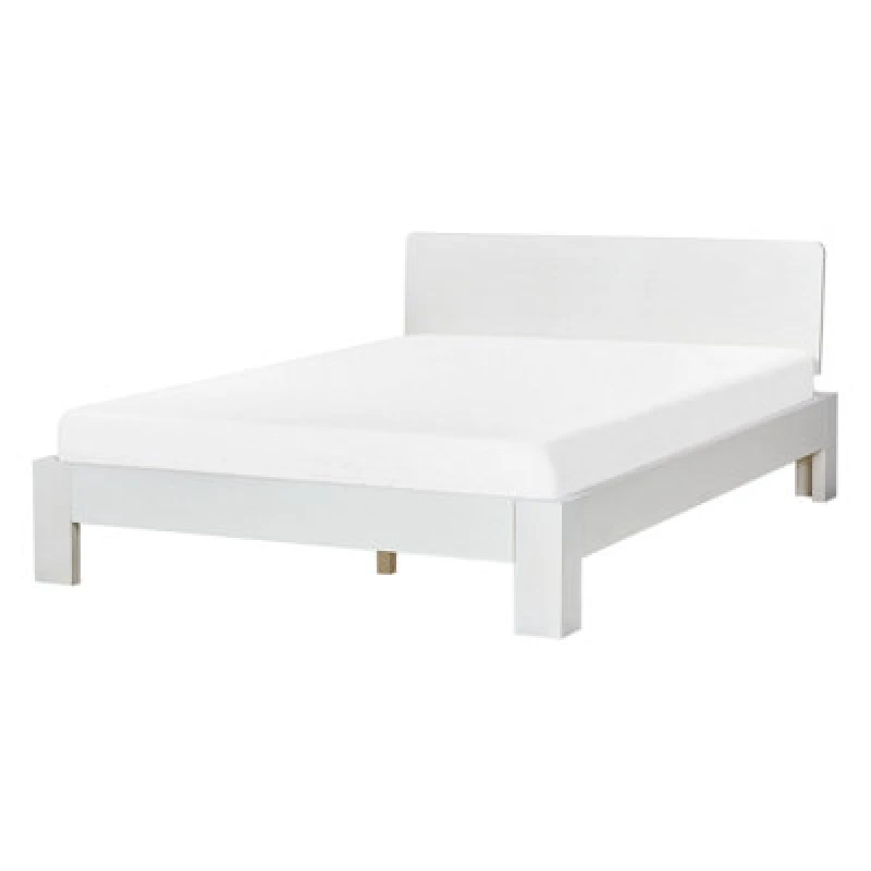 Image of Beliani Bed Pine Wood Royan 140 X 200 Cm (Eu Double) White