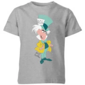 Image of Disney Alice In Wonderland Mad Hatter Classic Kids T-Shirt - Grey - 3-4 Years