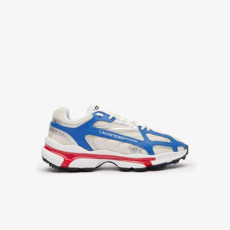 Image of Lacoste L003 2K24 Trainers White Blue Red male UK 10.5