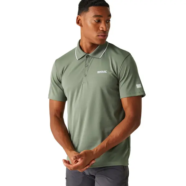 Image of Regatta Mens Maverick V Quick Drying Wicking Polo Shirt S - Chest 37-38' (94-96.5cm) Agave Green REG199-E87-S