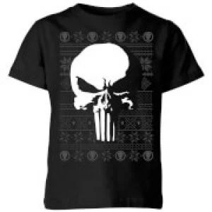 Image of Marvel Punisher Kids Christmas T-Shirt - Black - 3-4 Years