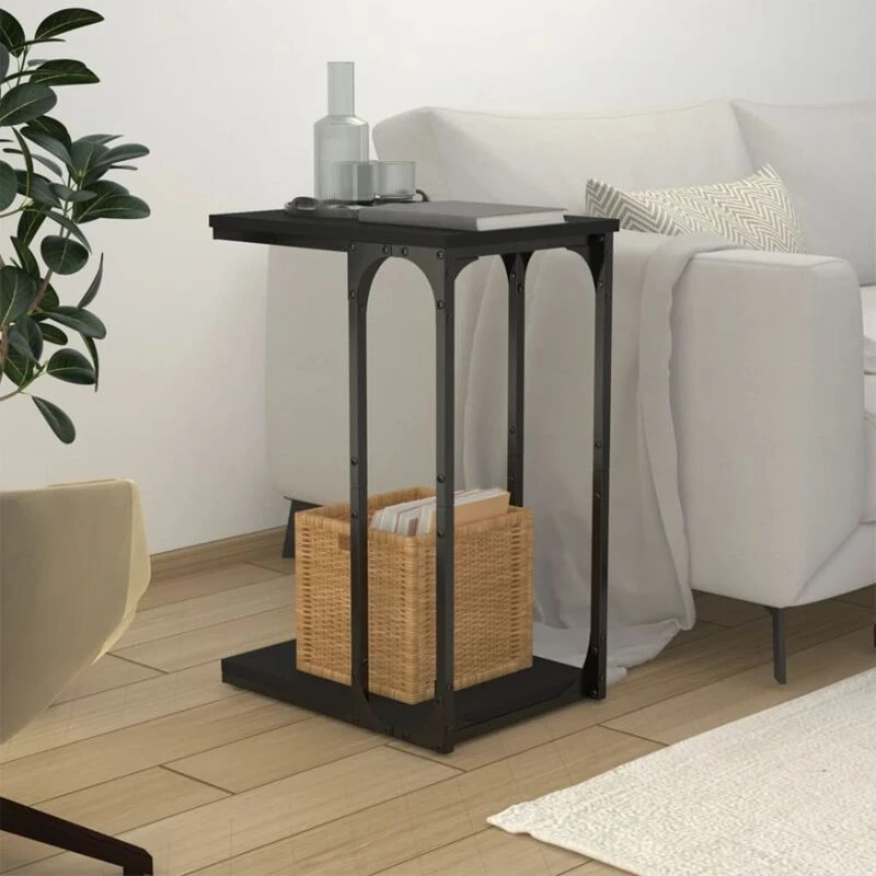 Image of VIDAXL Side Table Black 40x30x60cm Engineered Wood Vidaxl 8720845718473