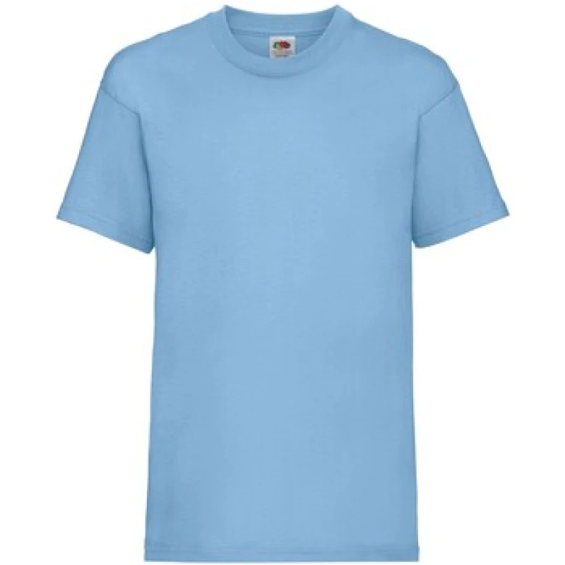 Image of Fruit of the Loom Value T-Shirt in Baby Blue Size: 12-13 Years Baby Blue Unisex 12-13 Years